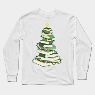 Bookmas tree (christmas) Long Sleeve T-Shirt